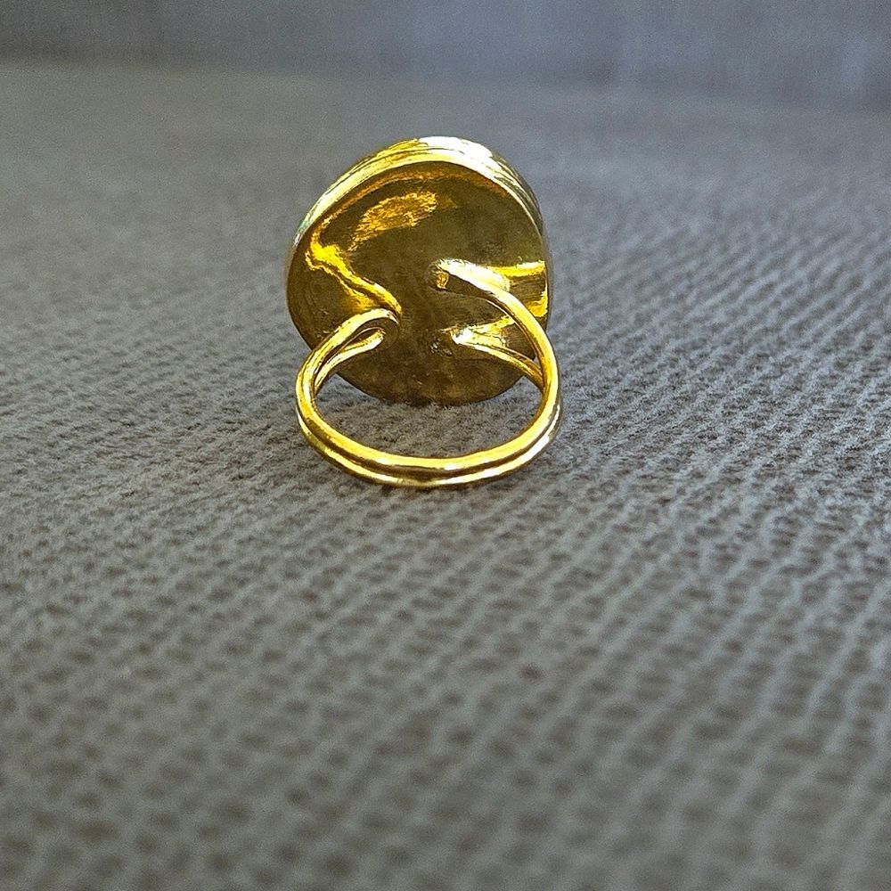 Zeyzey Faceted Green💚 Agate Statement Ring💍 - Picture 11 of 16